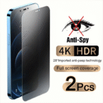 2-Pack Privacy Tempered Glass Screen Protector for iPhone 6–15 Pro Max